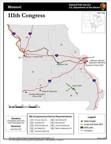 111th Congressional District Maps for Midwest Region States