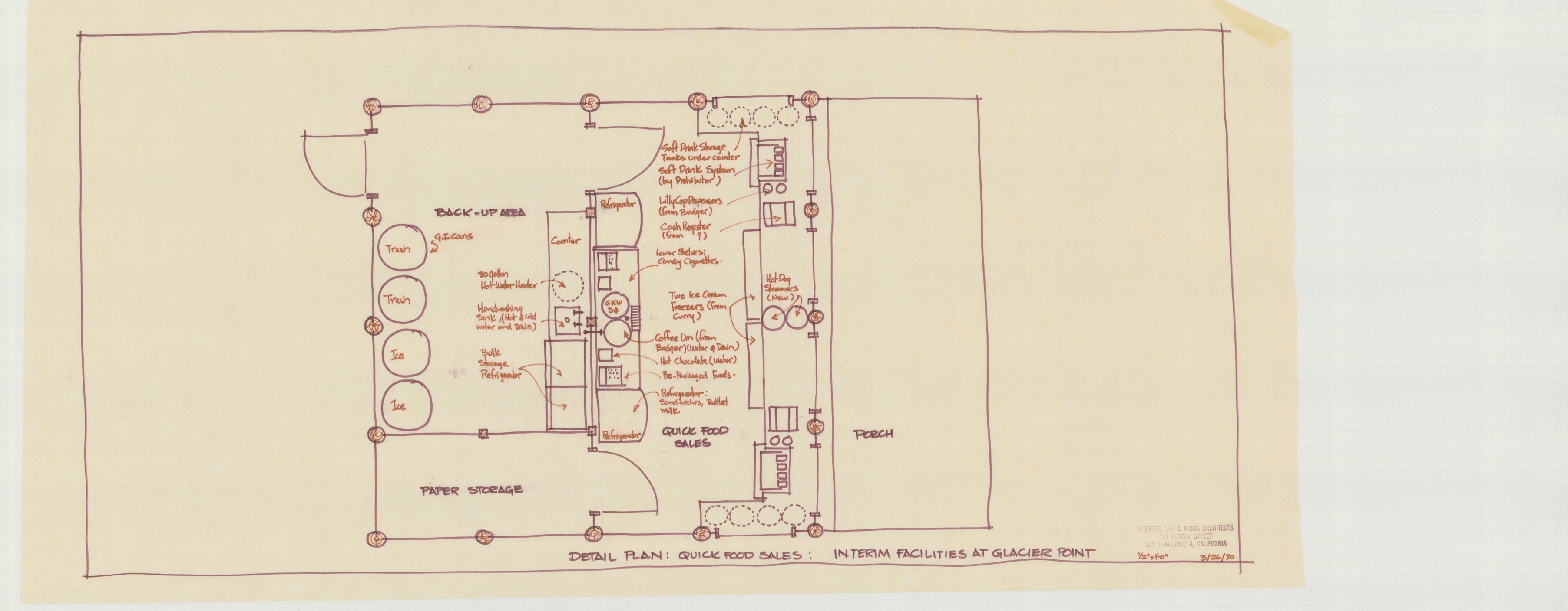 Detail Plan: Quick Food Sales: Interim Facilities at Glacier Point
