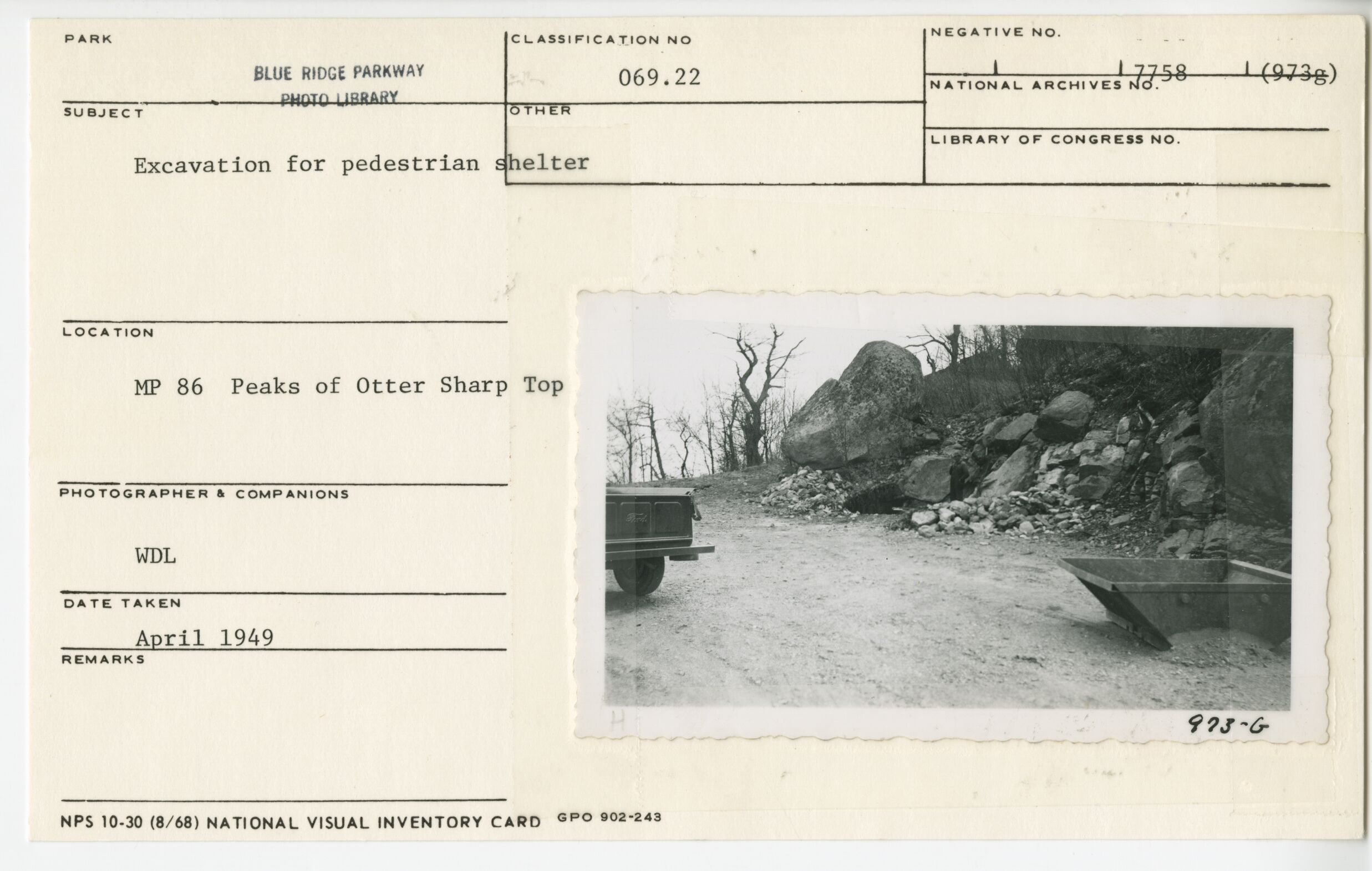 Excavation for pedestrian shelter