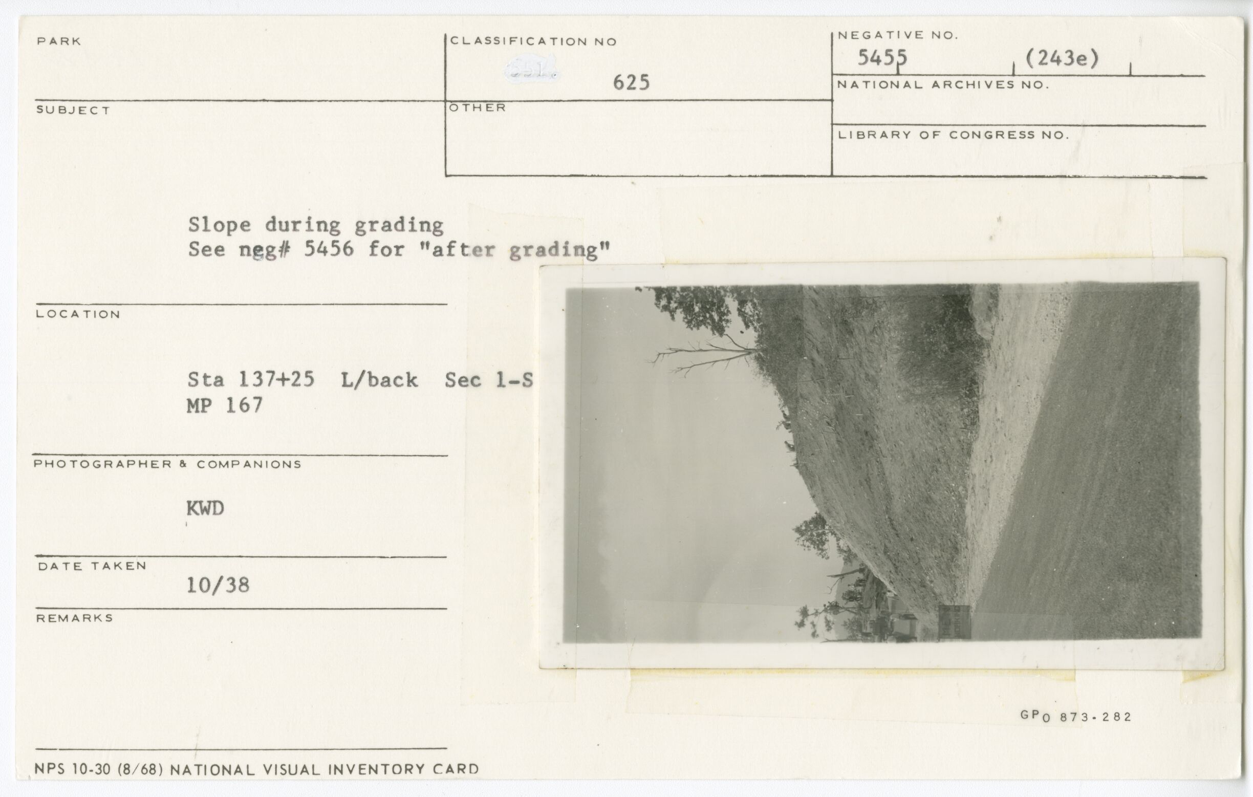 Slope during grading