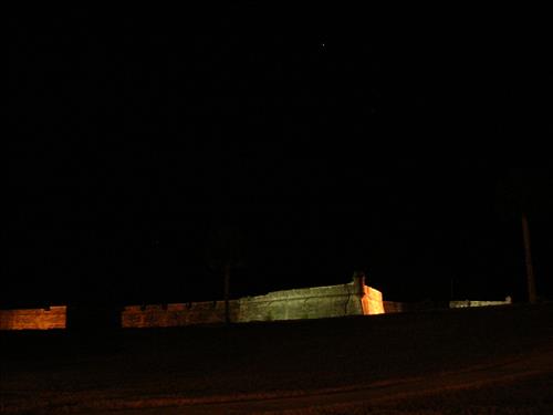 Lighting at Castillo de San Marcos National Monument in January 2008