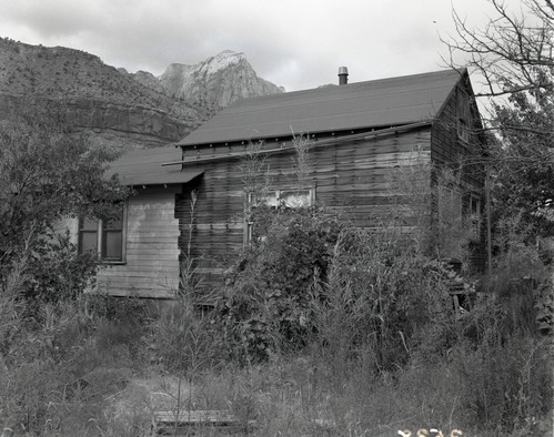 Rhoda Crawford property east of Virgin River, south of park entrance; appraisal of property pending government purchase.