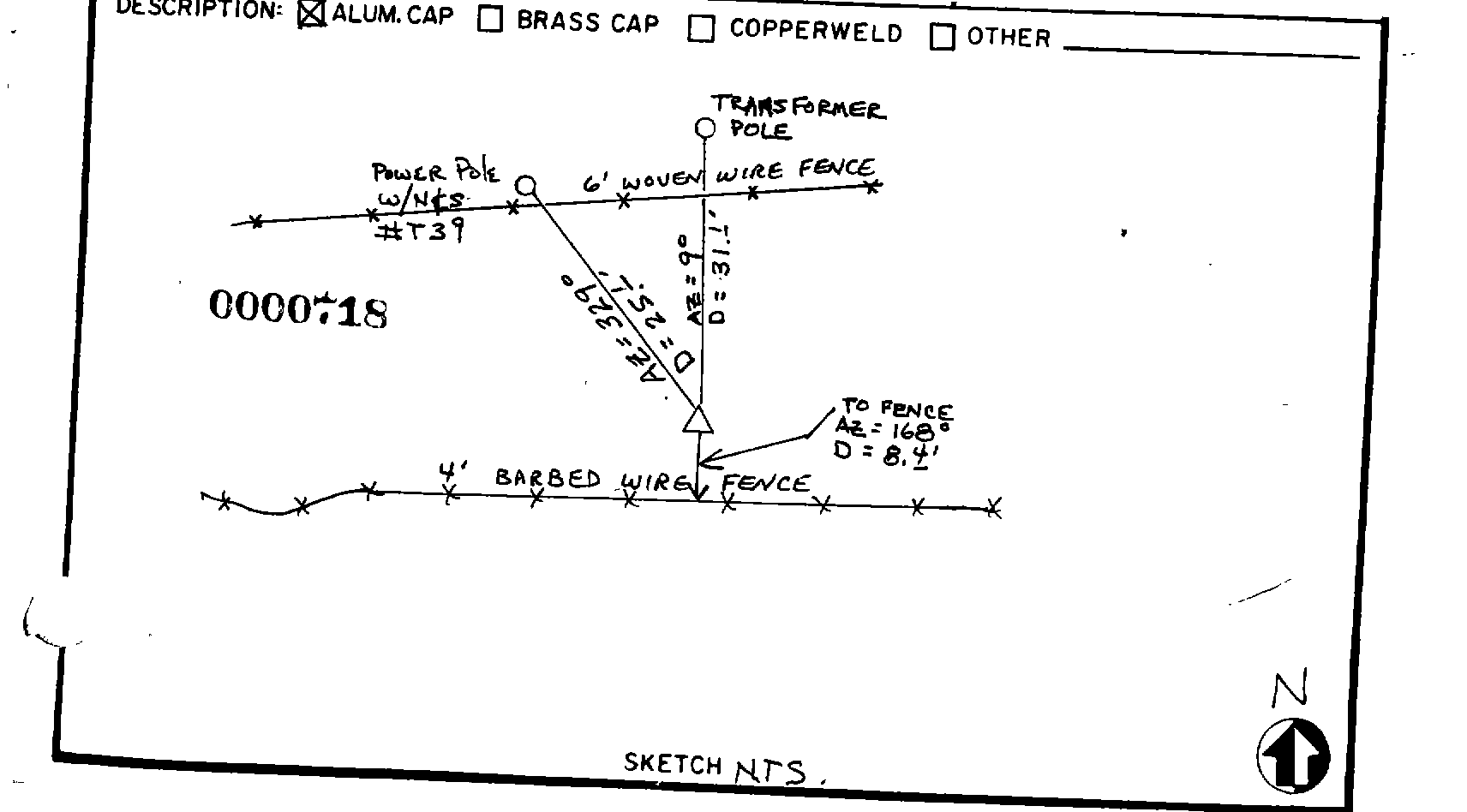 00000718 Survey Monumentation Sketch