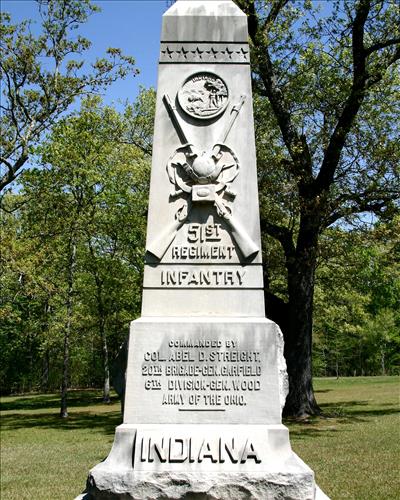 51st Indiana Infantry Monument at Shiloh National Military Park in May 2004