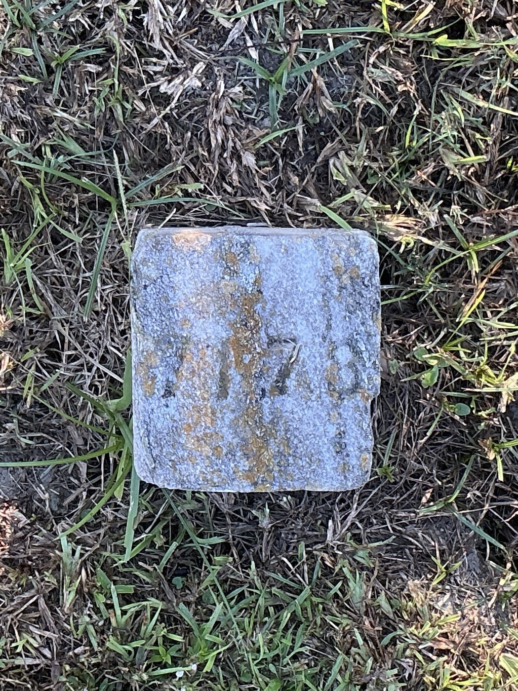 Top of flat marble marker