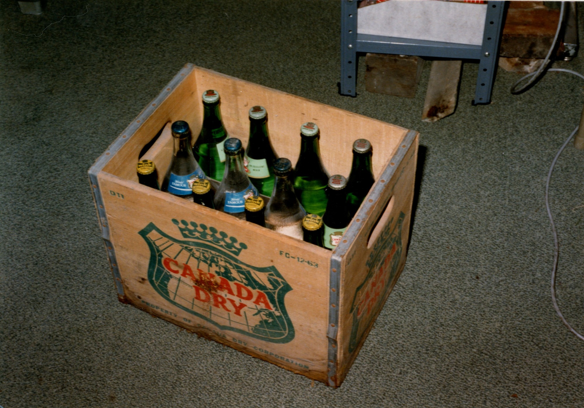 Box of Canada Dry Bottles