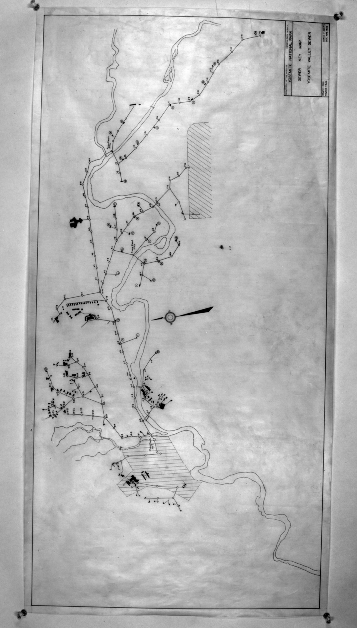Sewer map of Yosemite Valley