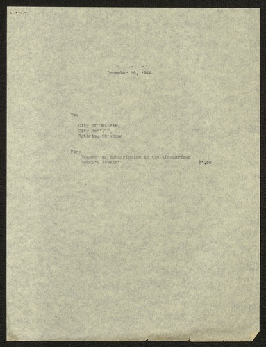 Aframerican Woman's Journal, December 1944