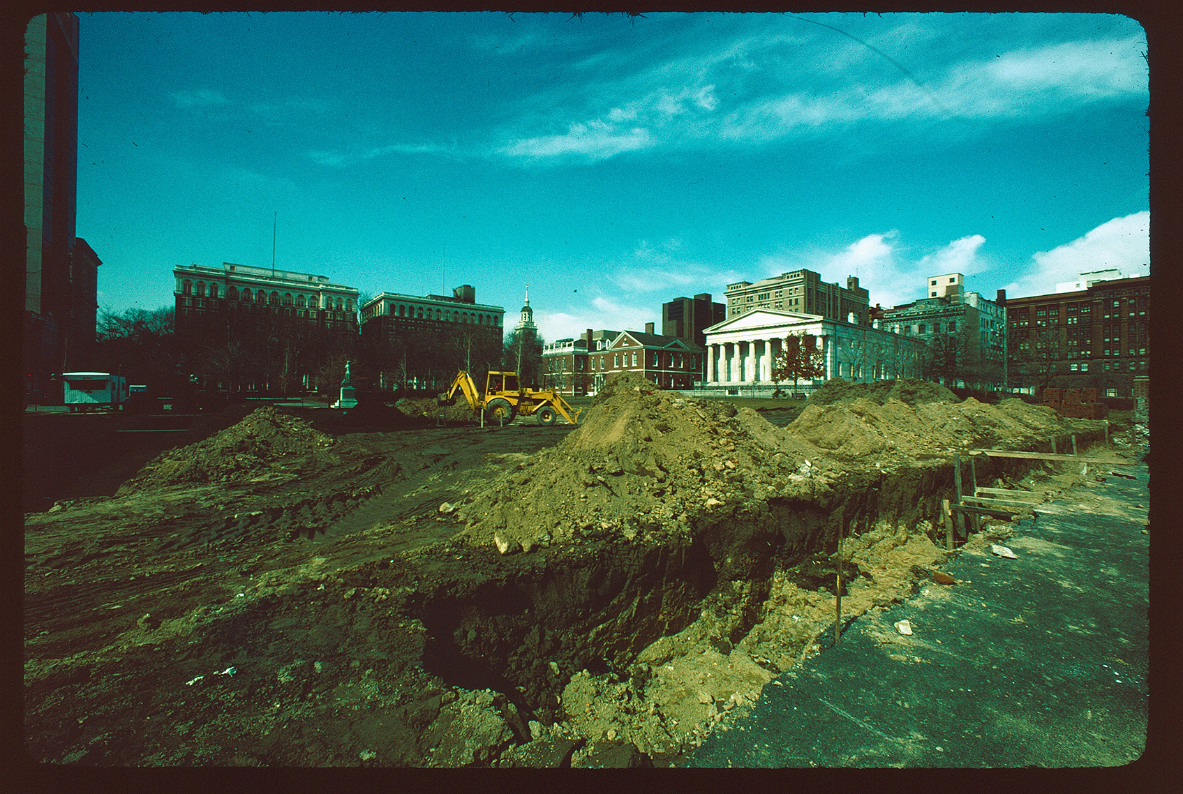 Redevloping northwest corner of 4th & Walnut Streets. Looking northwest.