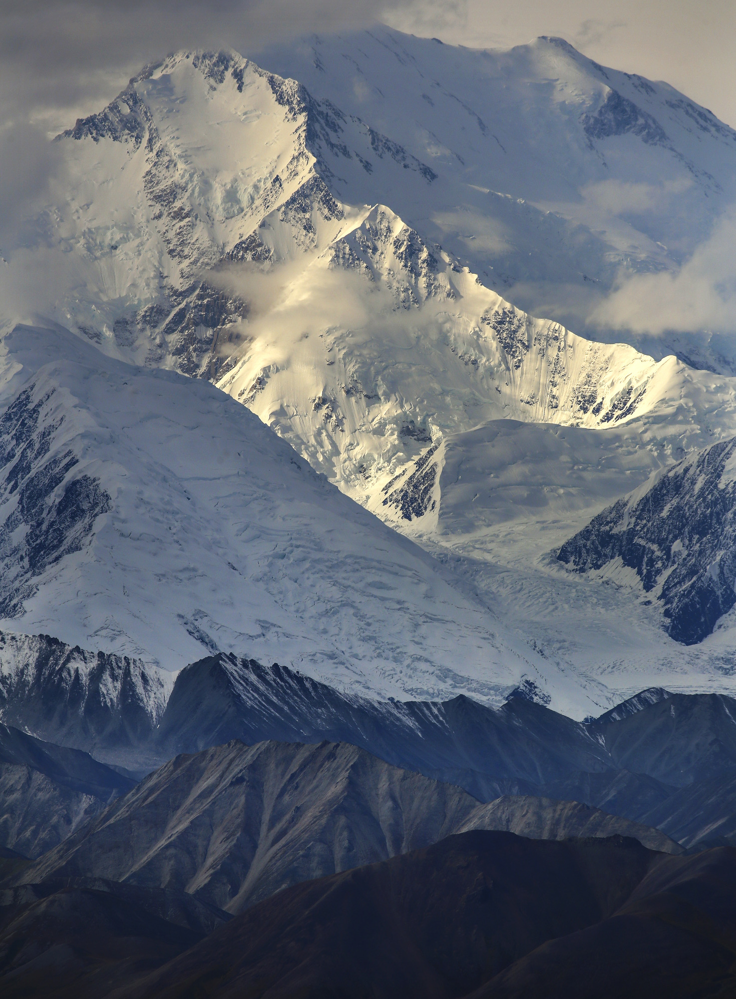 a huge snowy mountain