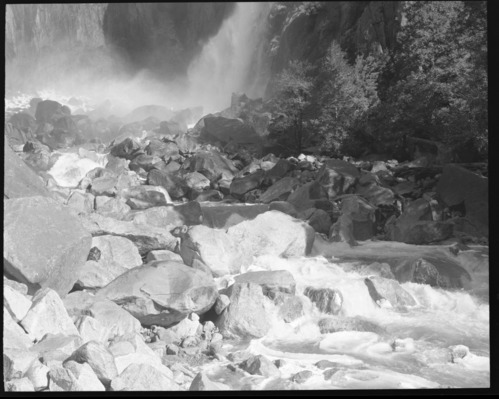 Yosemite Creek filled with Frazil Ice, Yosemite Valley.