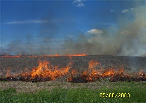 Fort Larned National Historic Site Burn - May 6, 2003