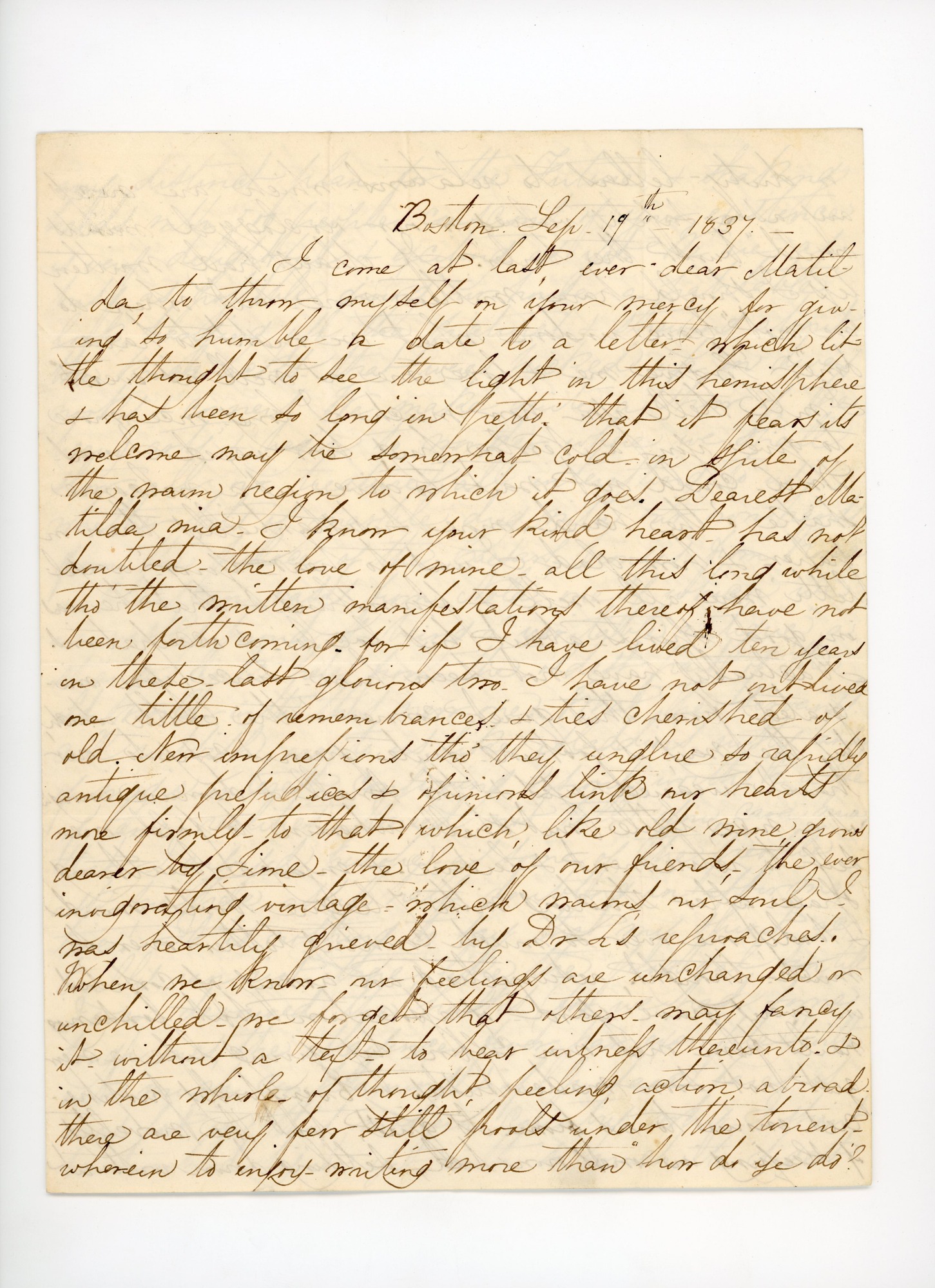 Manuscript letter