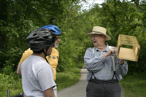 Costumed Volunteer at Station Road