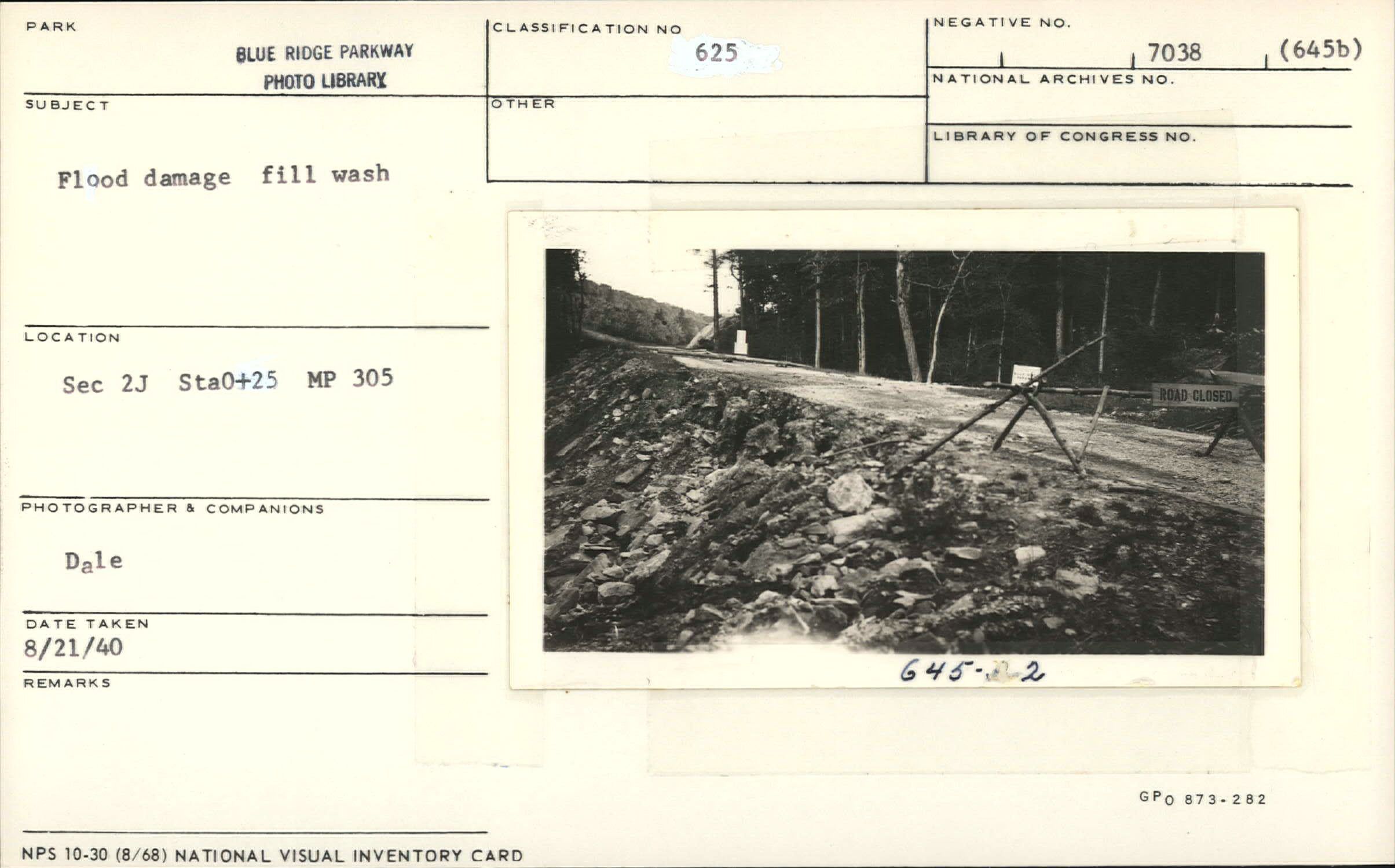 Flood damage near Milepost 305