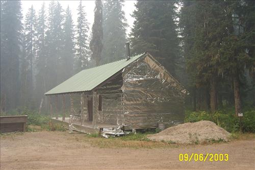 Structural fire protection during 2003 wildland fires in Glacier National Park