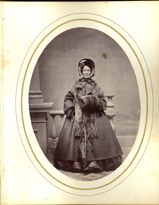 Portrait of George Armstrong Custer’s Mother in Fur Cape and Muff