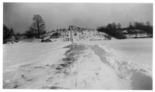 Virginia Kendall State Park Historic District, historic photos of toboggan run at Kendall Lake