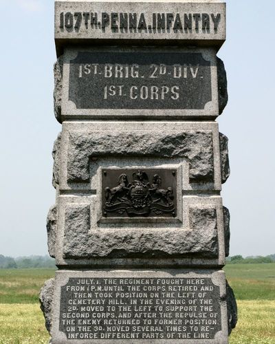 107th Pennsylvania Infantry Monument