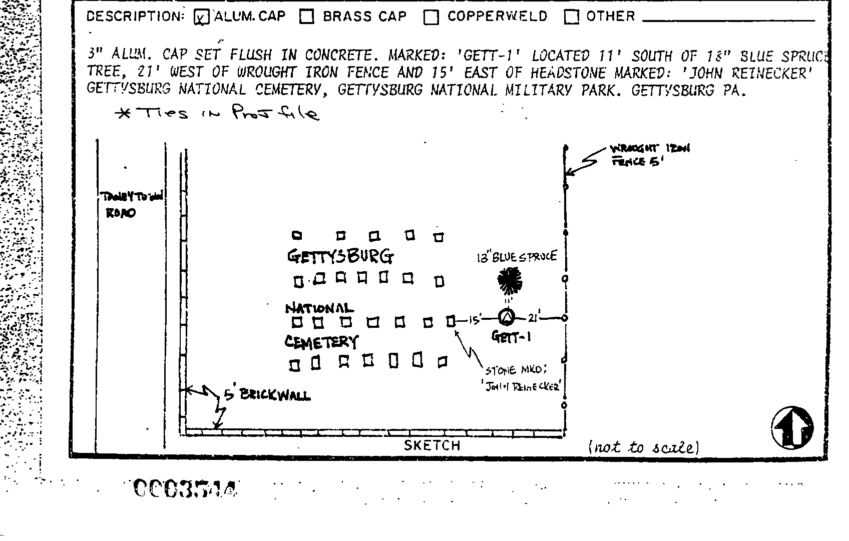 00003544 Survey Monumentation Sketch