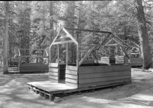 Tent frames at White Wolf.