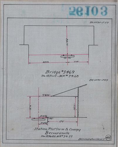 56103.LB--clearance sketches--Structures less than 8 feet from center line of track or less than 22 feet above top of rail [Group 13]