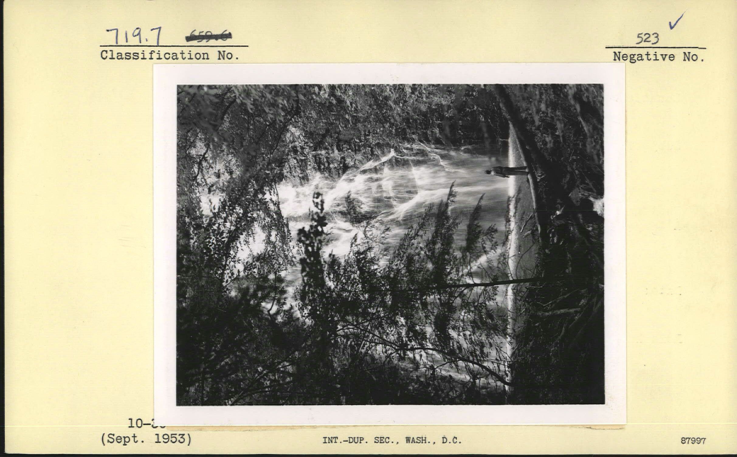 Below Crabtree Falls with visitor