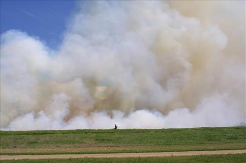 Fort Larned National Historic Site Burn - May 2003
