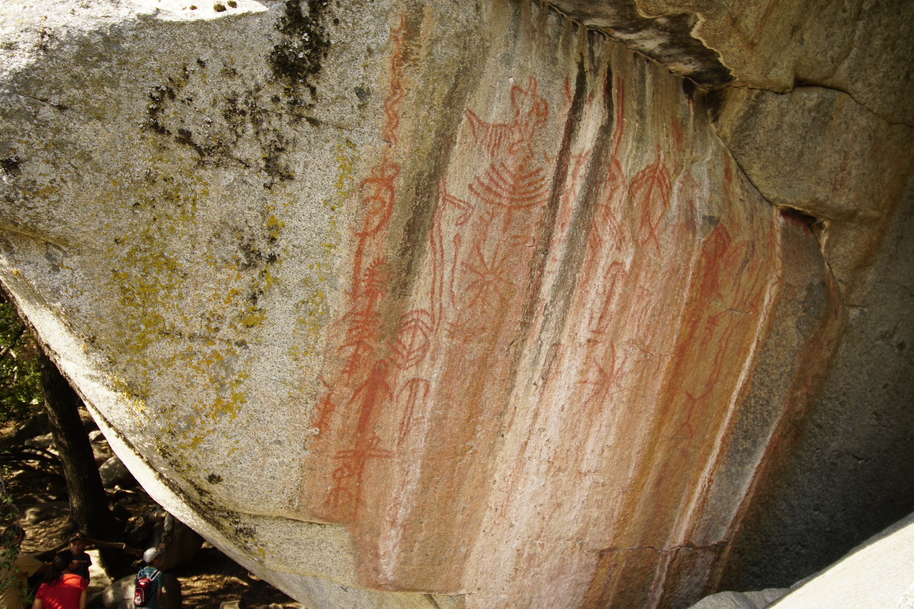 Pictograph's as seen at Hospital Rock 