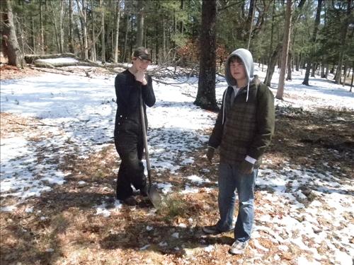 SLBE Benzie Central Earth Day 2011 Students Planting Trees
