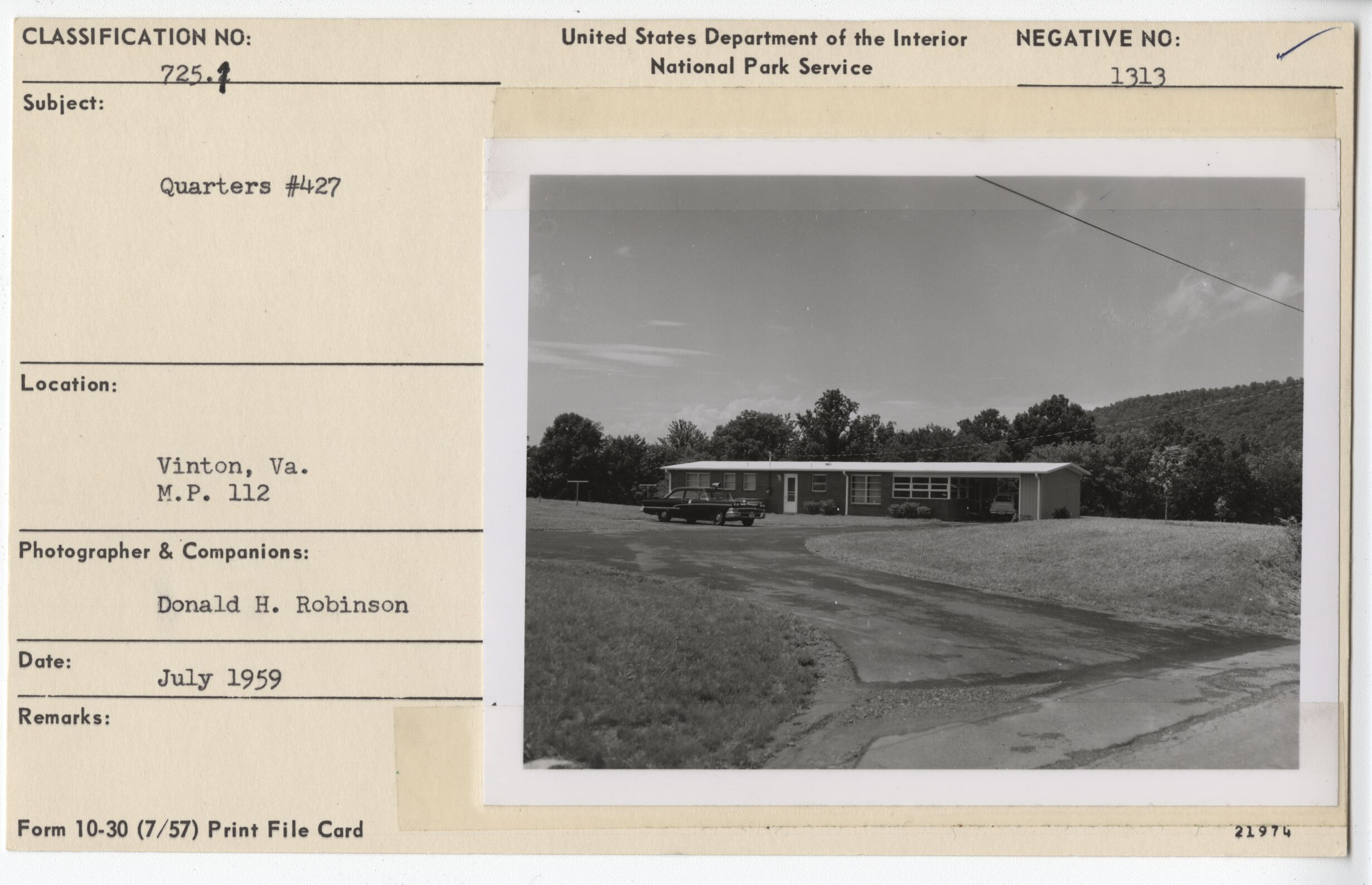Vinton House Quarters, Bldg. #427