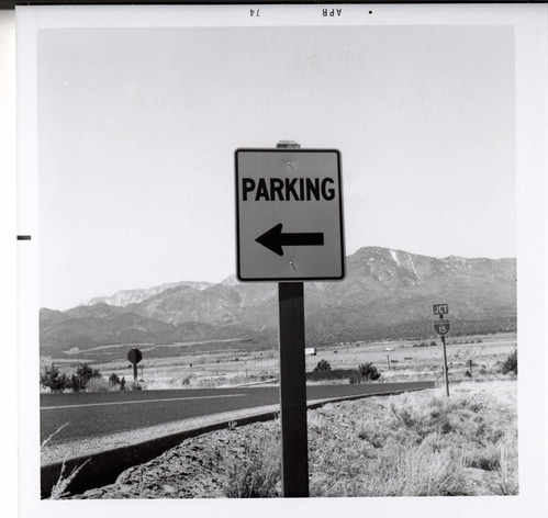 Parking' sign near Kolob Canyon.