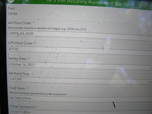 GRSM Accuracy Assessment. Plot Code: GRSM_AA_0150_1