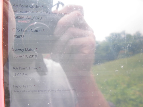 GRSM Accuracy Assessment. Plot Code: GRSM_AA_0873_1