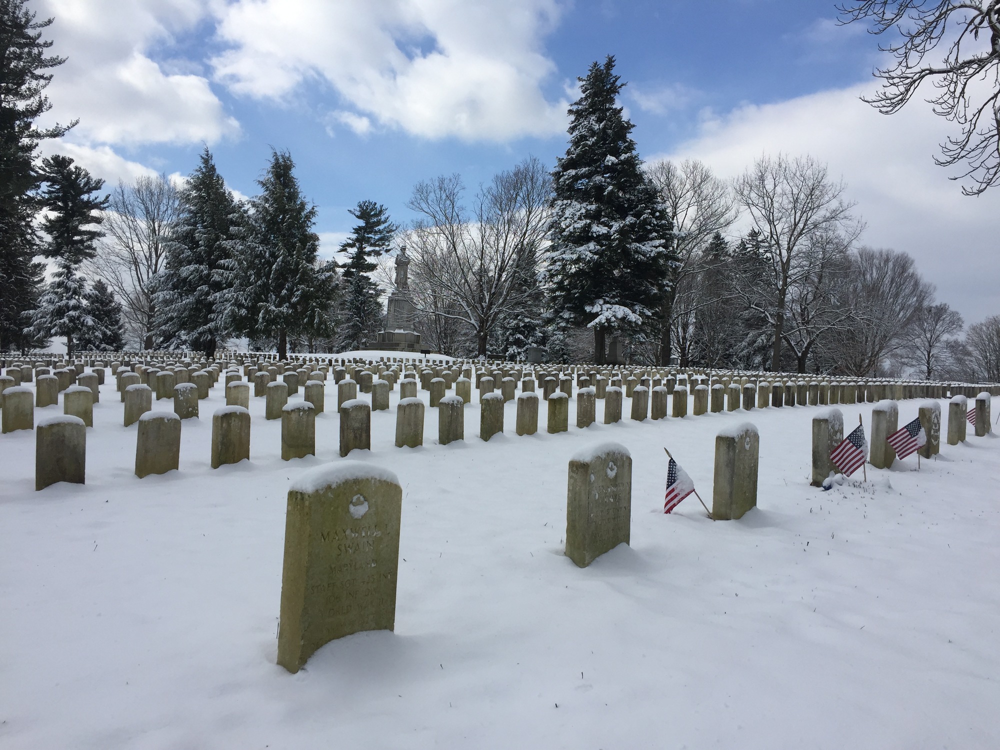 snow graves flags
