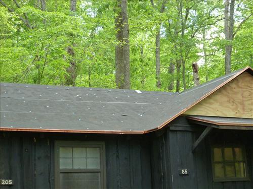 Replace Roof Coverings in Camp 3 at Prince William Forest Park in May 2013