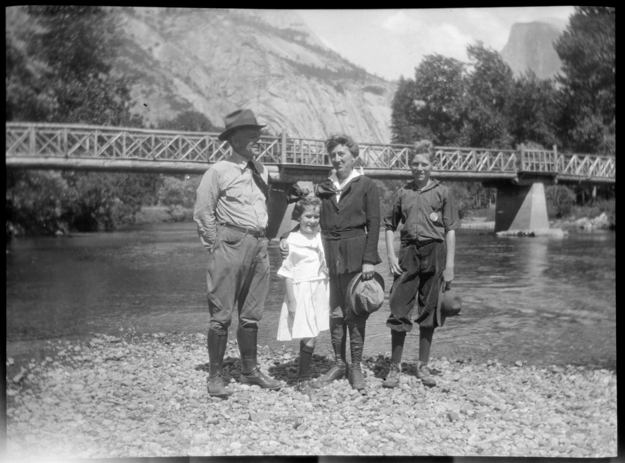 Ranger Allan Bevans, Jean Coolbaugh, Alice and Warren Coolbaugh. Copied courtesy Mrs. Jean Coolbaugh Blasdale. Copied September 1983 by Michael Dixon.