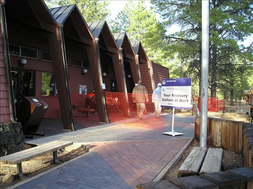 Sunset Crater ARRA Project Photos Replace Sidewalks