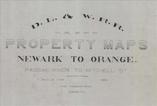52428.LK--Property Map--Morris and Essex Railroad--Newark to Orange, NJ