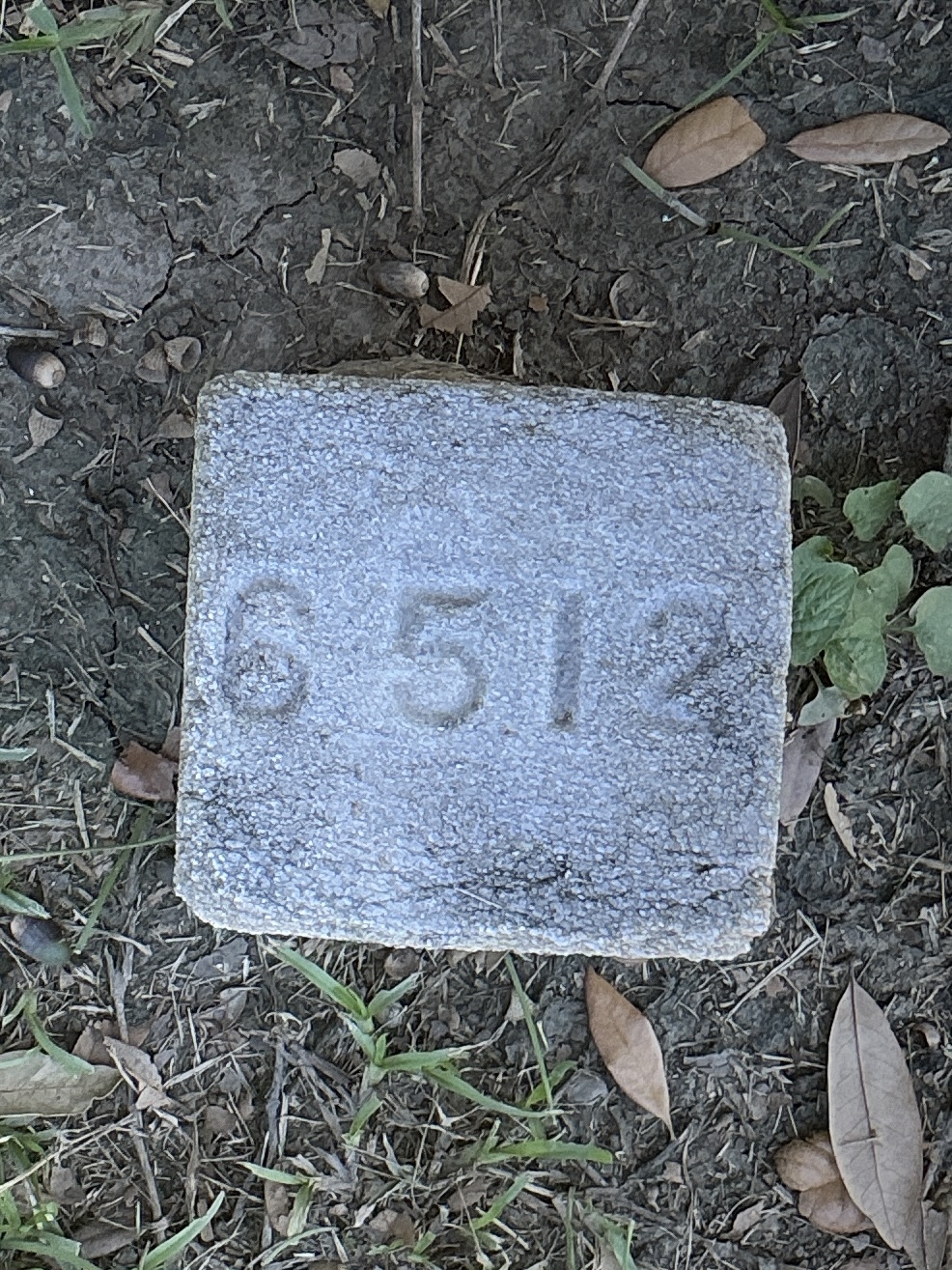 Top of flat marble marker
