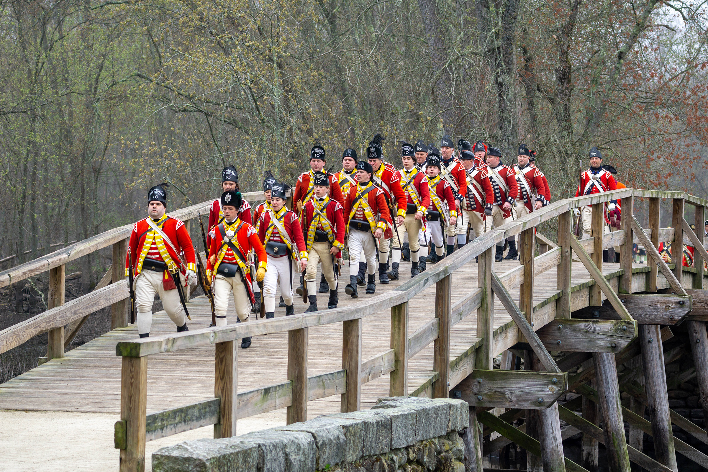 British Troops marching over the North Bridge 