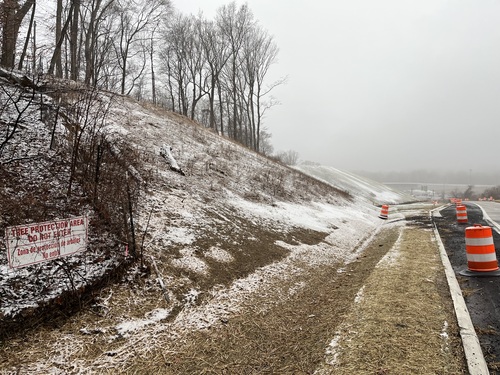 Parkway in the snow.