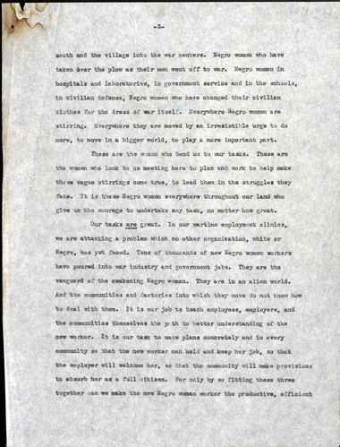 National Council of Negro Women, Meeting Minutes