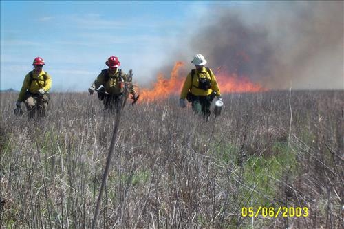 Fort Larned National Historic Site Burn - May 6, 2003