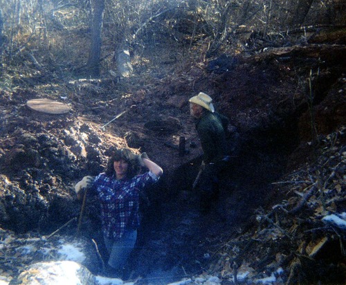 The construction of the Wiley Spring water pipeline.