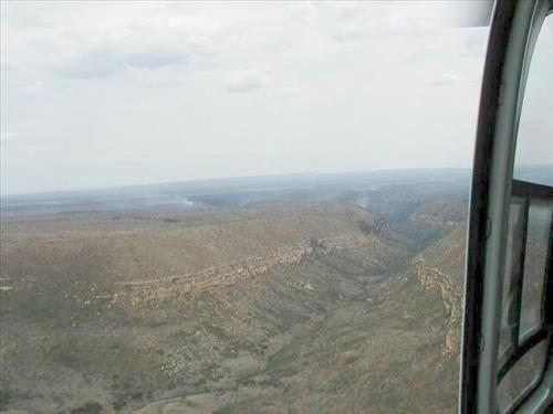 Aerial photographs of Long Mesa Fire at Mesa Verde National Park, July 29-Aug. 4, 2002