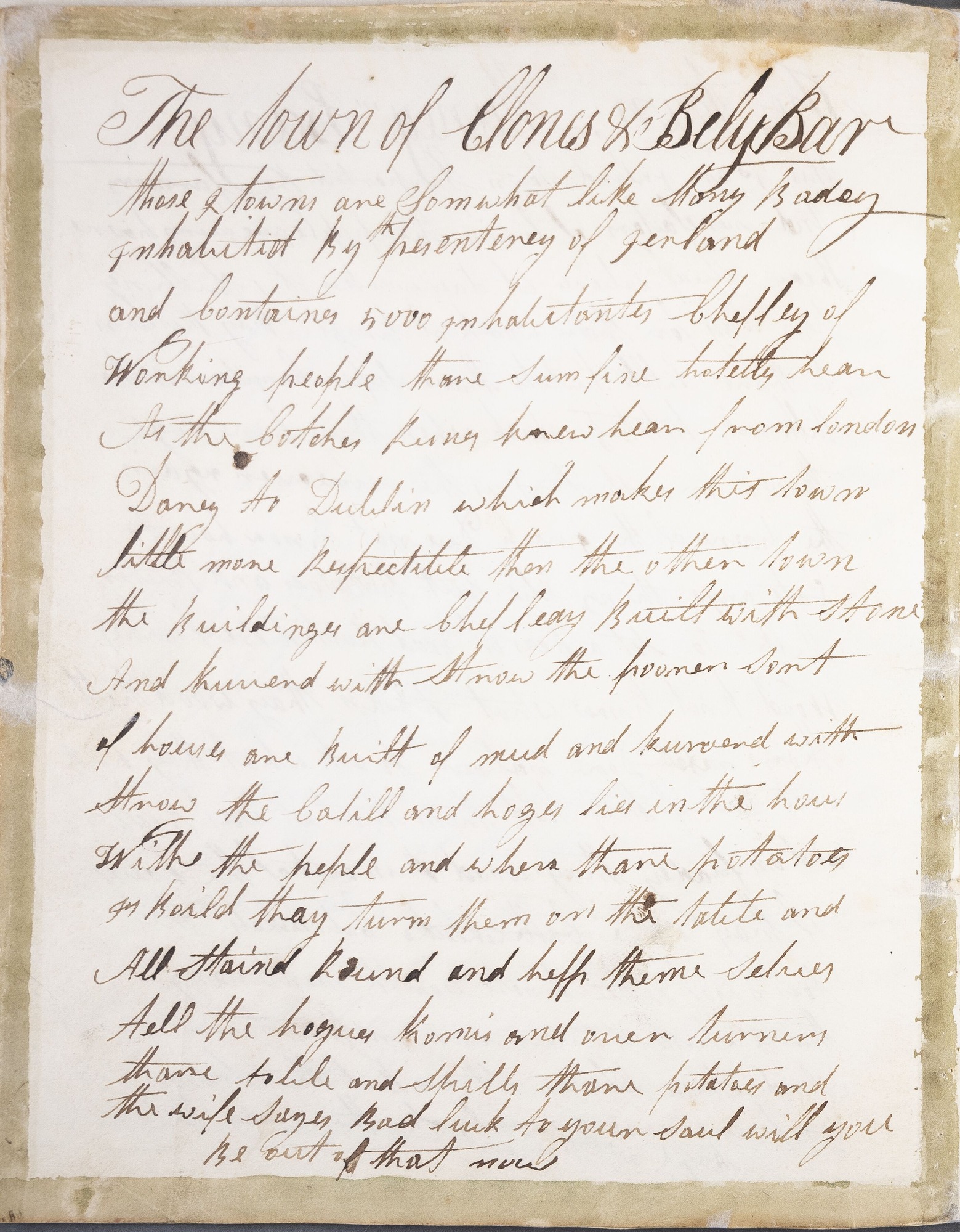 page of handwritten text