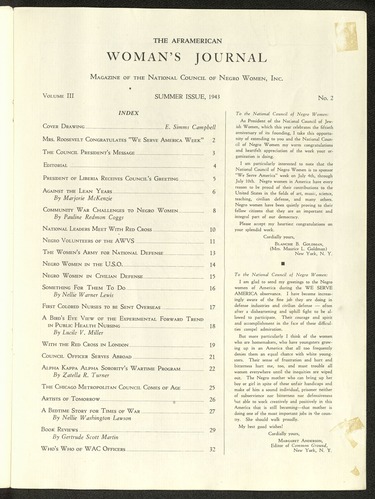 "The Aframerican Woman's Issue" The Negro Woman Serves America Issue, Summer 1943