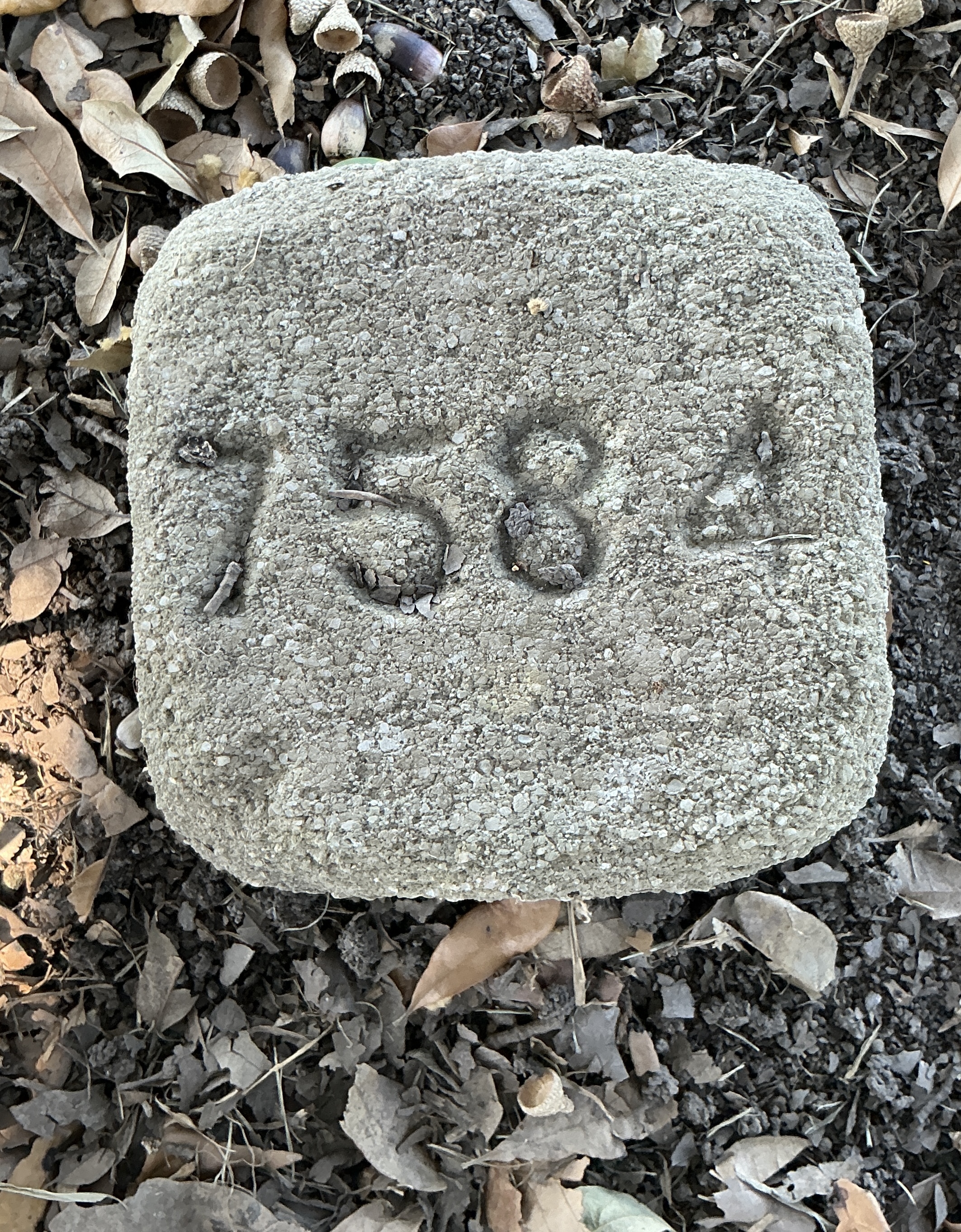 Top of flat marble marker