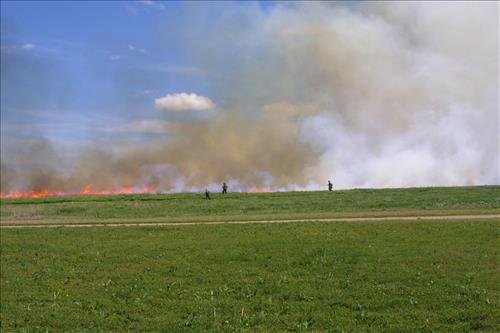 Fort Larned National Historic Site Burn - May 2003